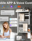 18 x 27 white hot towel warmer for home with Wi-Fi and voice control via Alexa and Google Assistant | Ace Decor