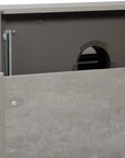 Back panel and plumbing opening of grey floating vanity 70 x 19 | Ace Decor
