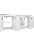 Elysian 84" Freestanding Bathroom Vanity with Double Sinks – White