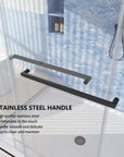 Bypass Barn Shower Door color:matte black
