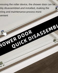 44"-48"/56"-60"W x 72"H Sliding Shower Door, Matte Black Frame with 1/4" Tempered Glass color: Chrome