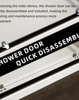 44"-48"/56"-60"W x 72"H Sliding Shower Door, Matte Black Frame with 1/4" Tempered Glass color: Matte Black