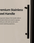 Stainless steel shower door handle with durable modern design and comfortable grip.