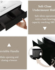 Oakmere Series 30" Black Bathroom Floating Vanity with Resin Sink & 2 Soft-Close Drawers