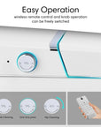 LUXOVA Smart Bidet Toilet – wireless remote control and knob operation.