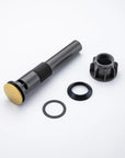 Complete brushed gold sink drain kit with washers and sealing rings