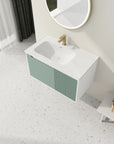 Top view of wall-mounted 36 bathroom vanity sink | Ace Decor