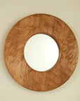 Eon Series 24" Round Rosewood Bathroom Decorative Wall Mirror