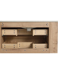 36" wall mounted bathroom vanity internal drawer structure with organized storage compartments | Ace Decor