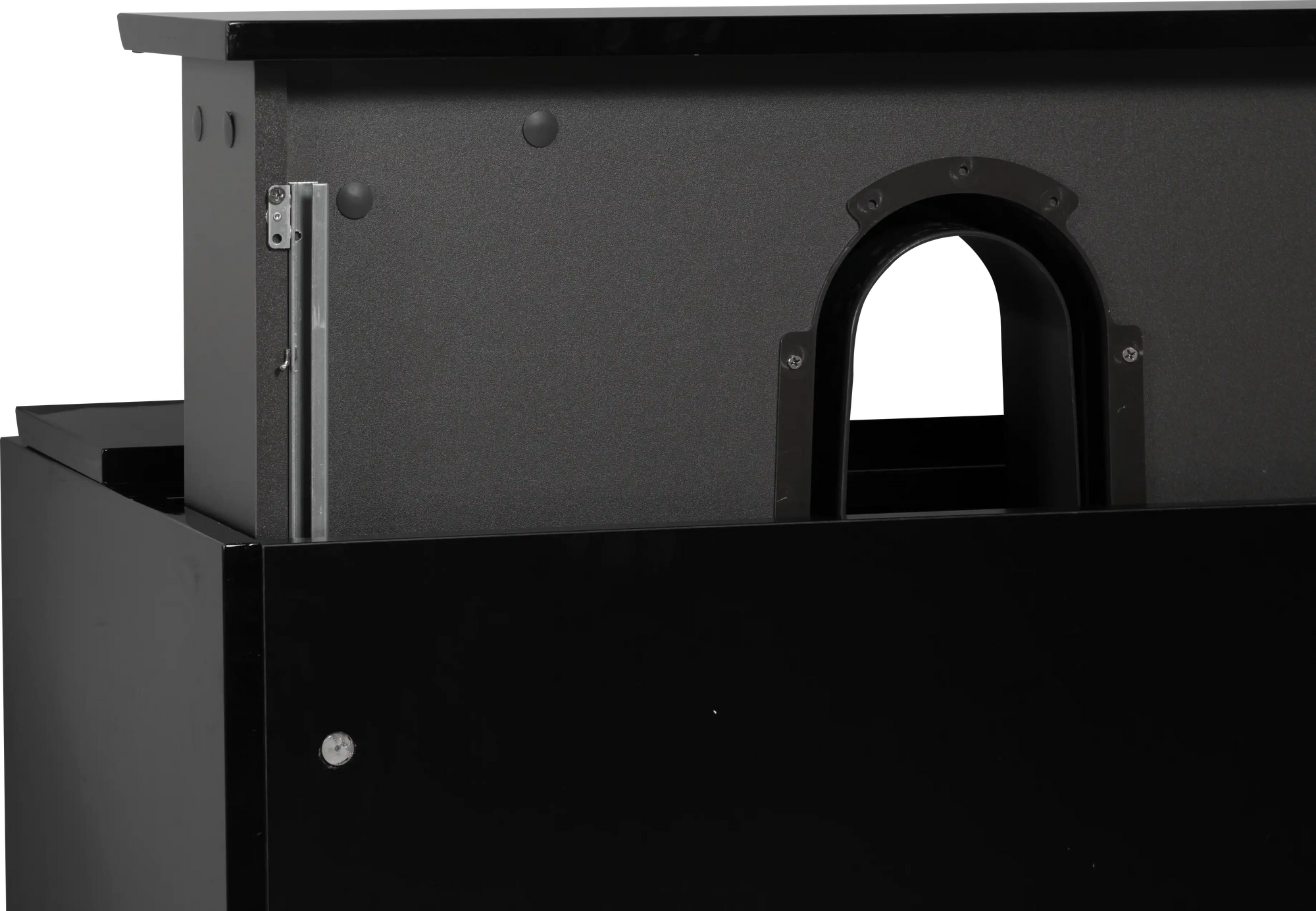 24-42 Inch Glossy Black Bathroom Floating Vanity with Resin Sink and 2 Soft-Close Drawers