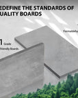 Eco-friendly E1-grade board material used in grey floating vanity | Ace Decor