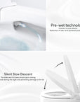 LUXOVA Smart Bidet Toilet – pre wet technology and silent slow descent functions.