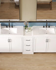 Elysian 84" Freestanding Bathroom Vanity with Double Sinks – White