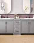 Elysian 84" Freestanding Bathroom Vanity with Double Sinks – Grey