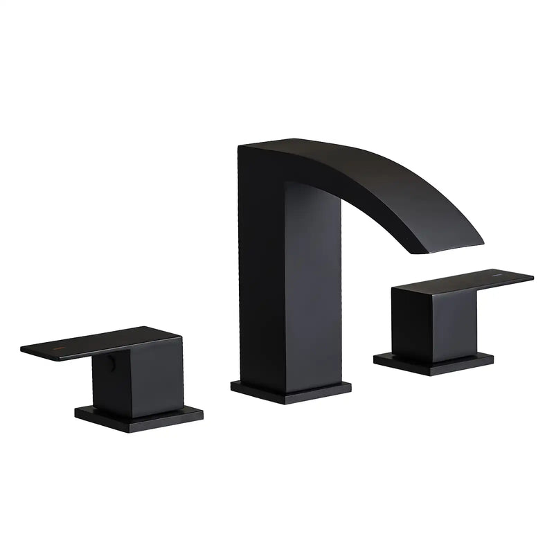 Summit Series 8" Matte Black Bathroom Faucet with Easy-Install Design
