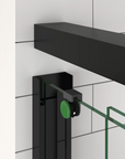 Aluminum frame and roller system for matte black bypass shower door 60 x 70.