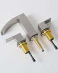 Summit Series 8" Brushed Nickel Bathroom Faucet with Easy-Install Design