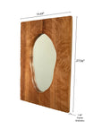 Eon Series 20" Rectangular Rosewood Bathroom Decorative Wall Mirror