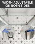 Dual-side width adjustment allows flexible installation and compensates for uneven walls or measurement variations.