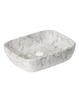 19 inch marble-look ceramic vessel sink for bathroom | Ace Decor