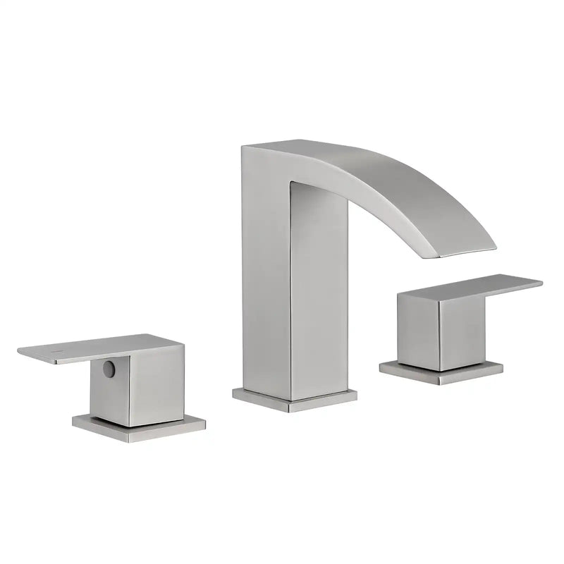 Summit Series 8" Brushed Nickel Bathroom Faucet with Easy-Install Design