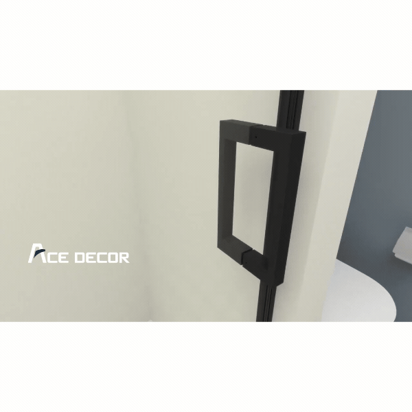 Frameless sliding shower screen 3D animated effect display | Ace Decor