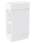 Avenra Series 18.6" Classic White Bathroom Vanity Cabinet with Sink And Two-tier Shelf