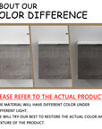 22" floating bathroom vanity sink showing color variation of grey oak under different lighting conditions | Ace Decor