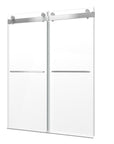 72" x 76" Frameless Sliding Shower Door for Bathroom - 3/8'' Tempered Glass, Bypass Design