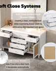 Soleil 60" Bathroom Vanity with Sink, Elegant White Cabinet with Drawers