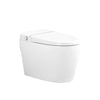 LUXOVA Smart Bidet Toilet with heated seat, auto flush, remote control, and night light – modern white one-piece smart toilet for luxury bathroom.