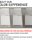 22 inch small white bathroom vanity color variation shown under different lighting | Ace Decor