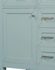 Elmsford Series 30" Saga Green Bathroom Vanity Cabinet with Dock Rack & 5 Drawers