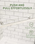 36" x 36" x 72" semi-frameless corner shower enclosure handle design, frameless corner shower enclosures easy push and pull feature | Ace Decor