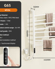 17" x 31" Glossy White Heated Towel Rack with Fast Heating and Smart Control
