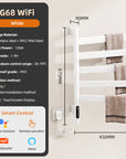 18" X 27" Classic White Intelligent Heated Towel Warmer – Fast Drying, Energy Efficient & Safe