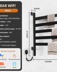 18" X 27" Bold Black Intelligent Heated Towel Warmer – Fast Drying, Energy Efficient & Safe