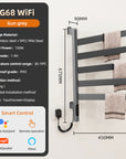 18" X 27" Modern Gray Intelligent Heated Towel Warmer – Fast Drying, Energy Efficient & Safe
