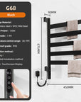 18" X 27" Bold Black Intelligent Heated Towel Warmer – Fast Drying, Energy Efficient & Safe