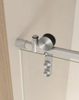 44-48" x 76" H Frameless Sliding Bathtub Door, Tub Shower Door, 5/16" (8mm) Clear Tempered Glass, Stainless Steel Frame,Brushed Nickel