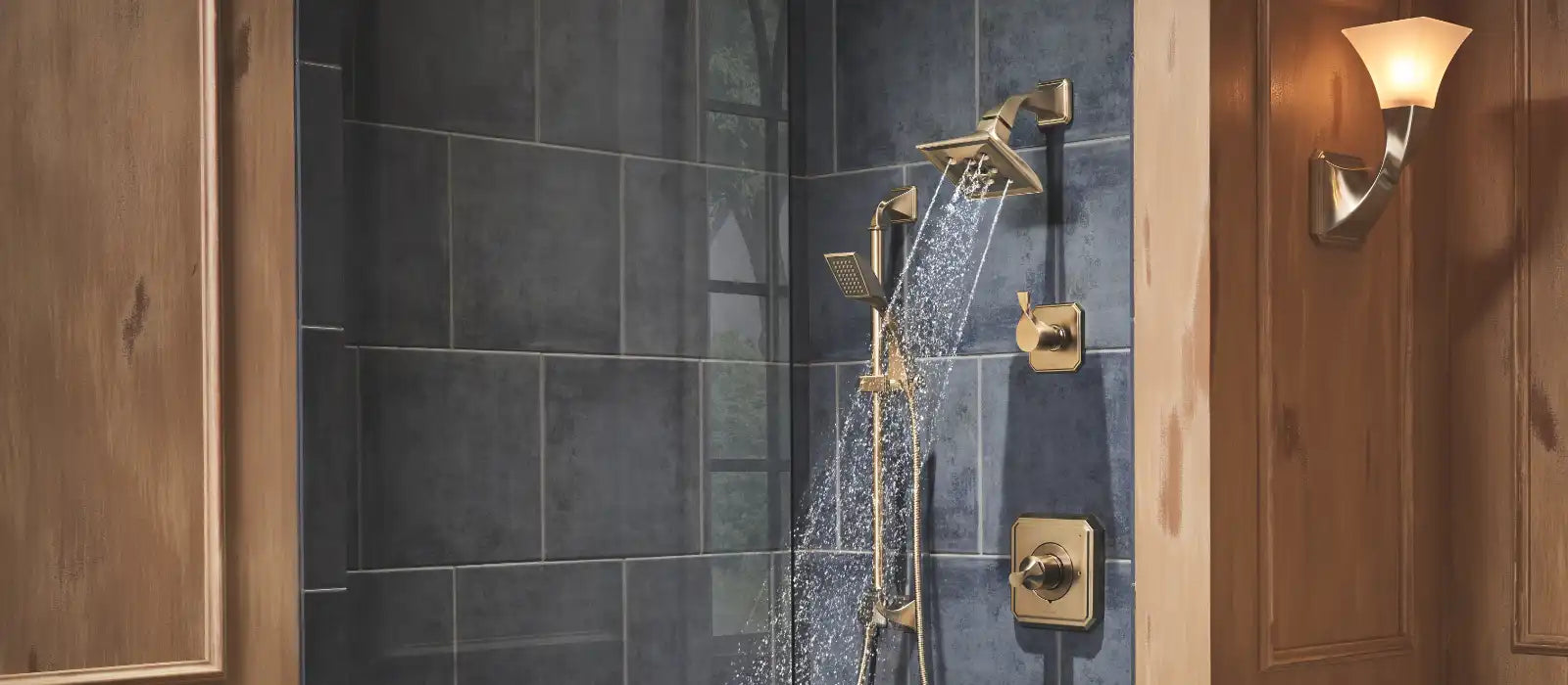 Luxury smart shower system with precise control of average shower temperature for personalized comfort.