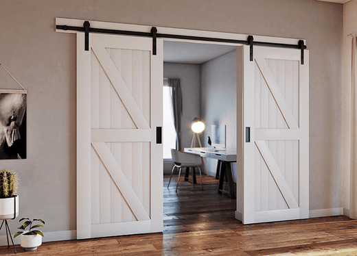 interior white double door barn door | ACE DECOR