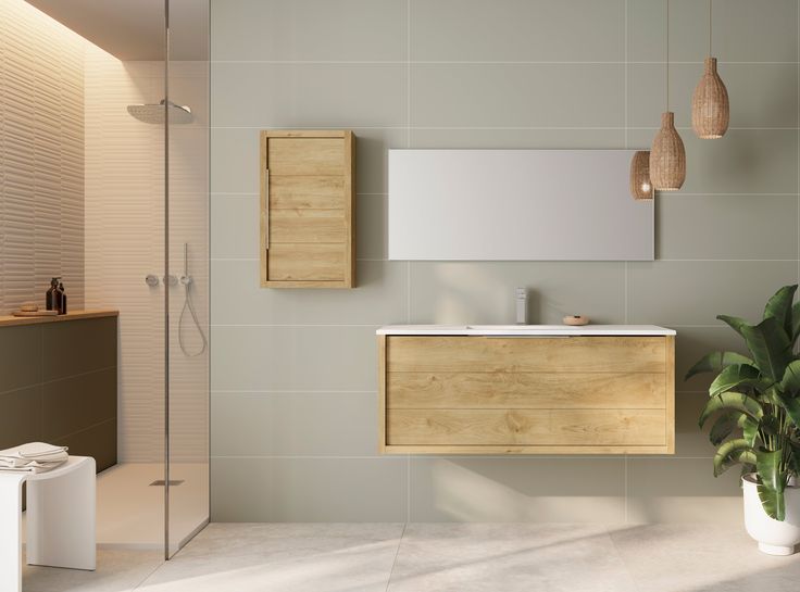 Wooden drawer bathroom vanity with two spacious drawers, designed for sleek storage in a contemporary bathroom