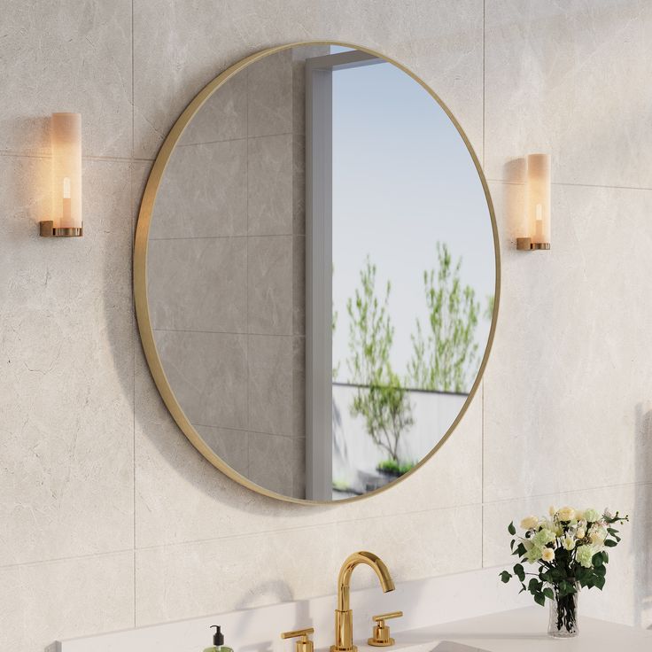 How to Choose the Right Size Round Mirror for Your Bathroom Vanity