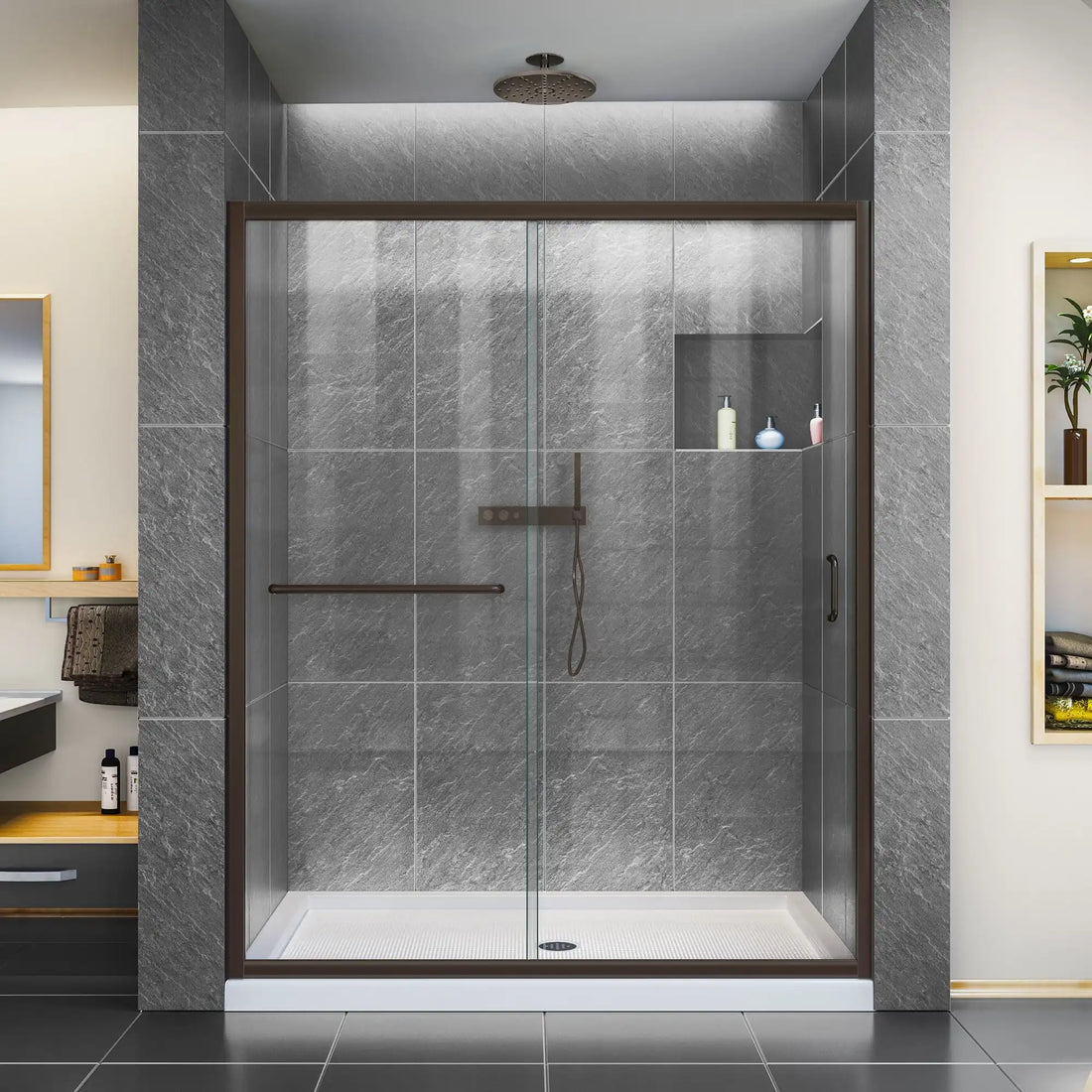 Spooky Yet Stylish: How a Matte Black Shower Door Complements Your Halloween-Themed Bathroom