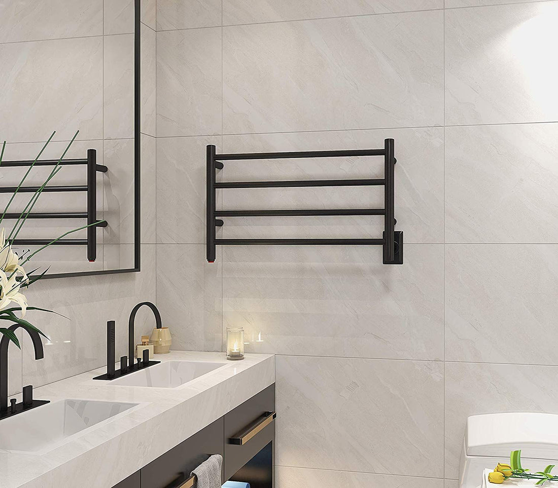 Design Ideas for Integrating a Hardwired Heated Towel Rack in Your Bathroom