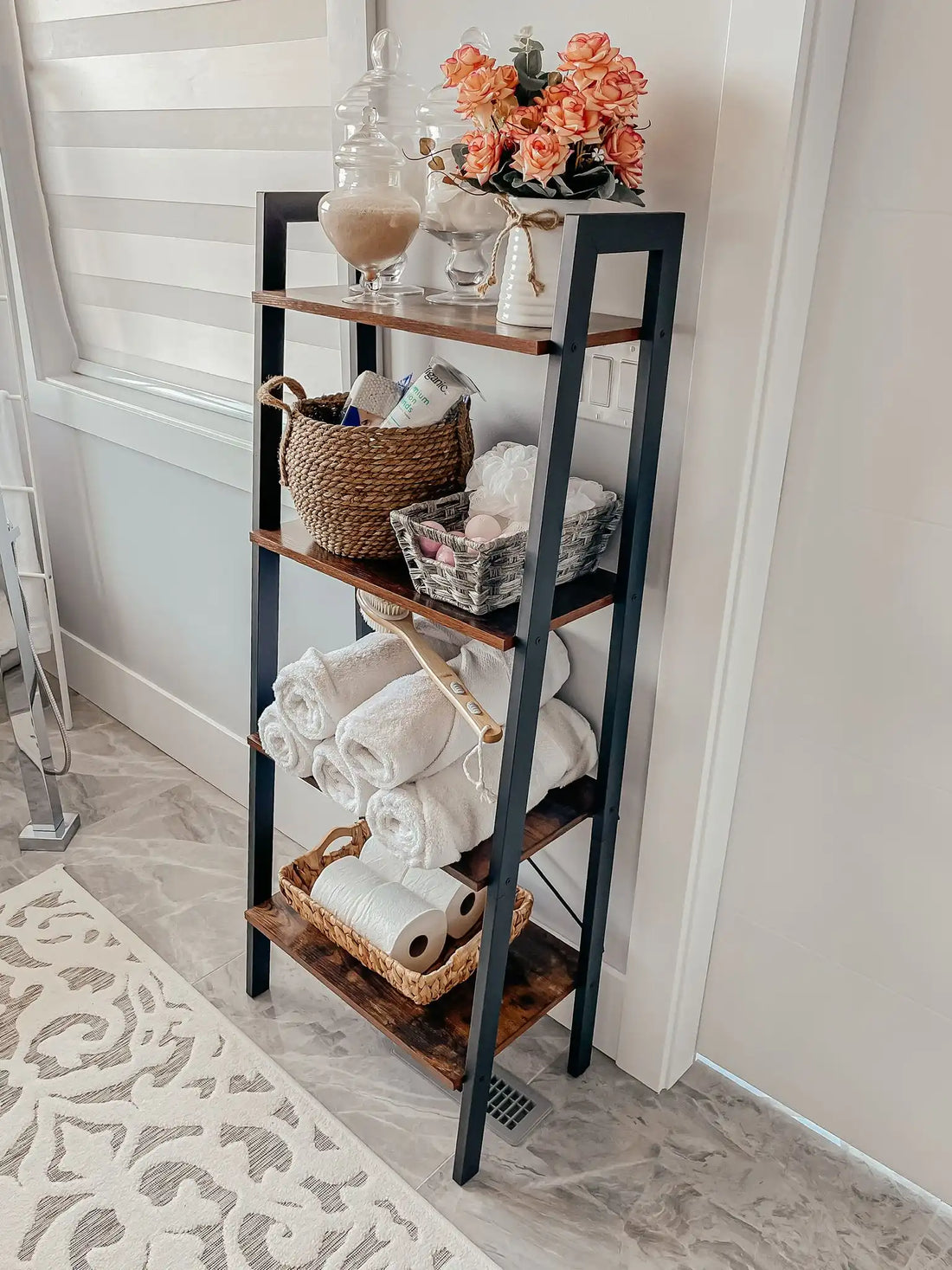 Bathroom Ladder Shelf Storage: The Ultimate Solution for Small and Large Bathrooms | ACE DECOR