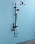 Copper Shower Faucet Set - 5-Function Handheld color:Matte Black