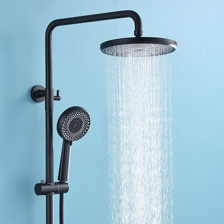 Copper Shower Faucet Set - 5-Function Handheld color:Matte Black