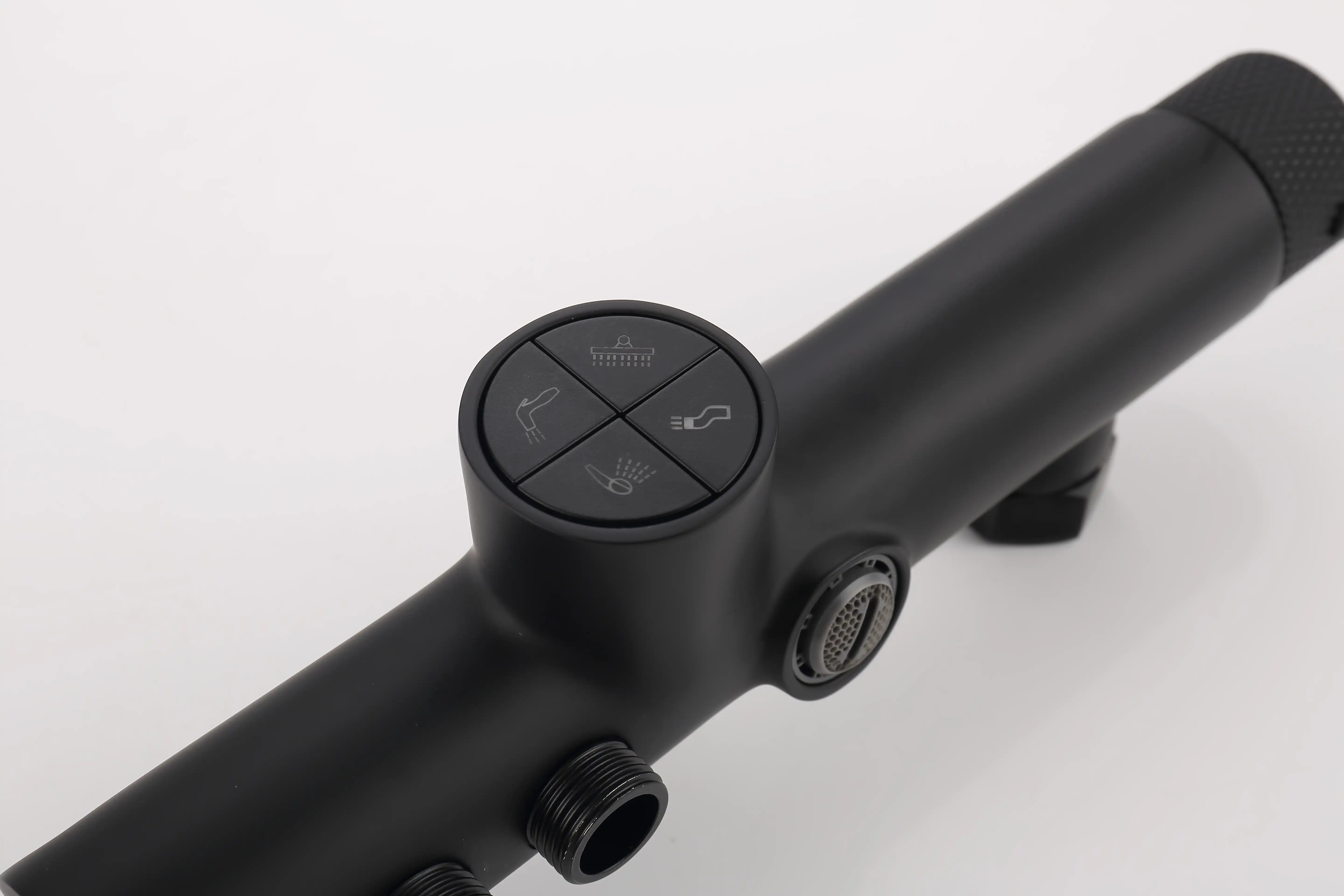 Matte Black Dual Shower Head System – 360° Rainfall & 5-Function Handheld